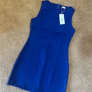 Chic Royal Blue Sleeveless Mini Dress